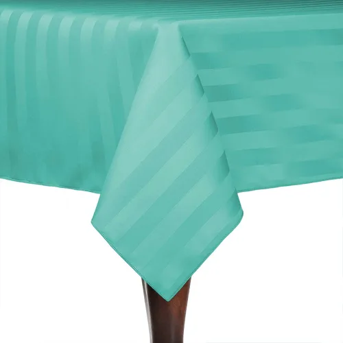 Vista 40 de Ultimate Textile -2 Pack- Satin-Stripe 72 x 108-Inch Rectangular Tablecloth, Acid Green