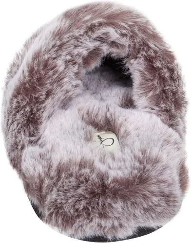 Vista 8 de Jessica Simpson - Pantuflas cómodas de piel sintética para mujer con suela antideslizante y espuma viscoelástica