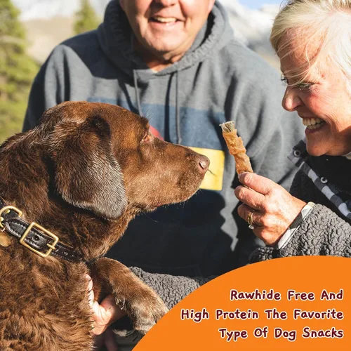 Vista 9 de Jungle Calling Golosinas para perros, golosinas masticables para perros con alto contenido de proteínas, dientes y pelaje saludables, palitos
