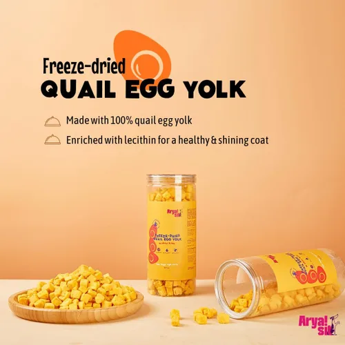 Vista 3 de Arya Sit! - Golosinas y complemento alimenticio liofilizadas de un solo ingrediente para perros (yema de huevo)