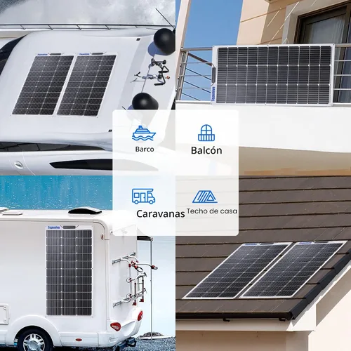 Vista 7 de 2PCS paneles solares flexibles de 100W 12V celda monocristalina 9BB 12 voltios semi-flexibles para marina RV remolque barco cabaña furgoneta