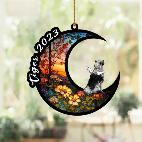 Vista 13 de Nazenti Atrapasoles conmemorativo para perros, adornos de Navidad personalizados para perros, adorno de Navidad, regalos conmemorativos para perros