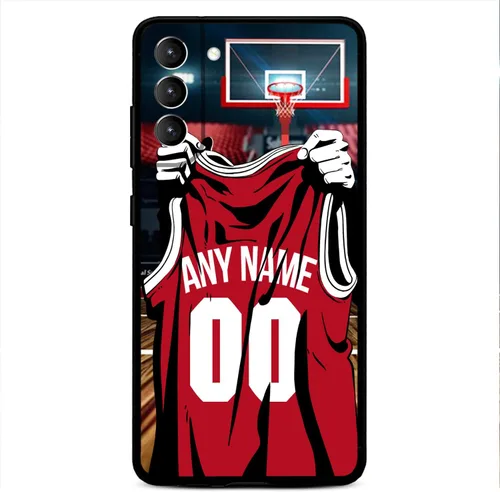 Vista 34 de Nombre y número personalizados – Atlanta Basketball Jersey – Funda de silicona líquida para Samsung Galaxy S26 S25 S24 S23 S22 S21 Plus S20 + Ultre