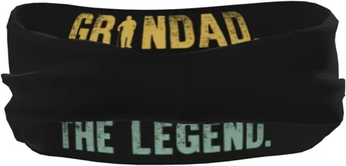 Vista 5 de Grandad The Man The Myth The Legend Headband for Men Women Sports Sweatband for Fitness Exercise Moisture Wicking Running Yoga Hairbands