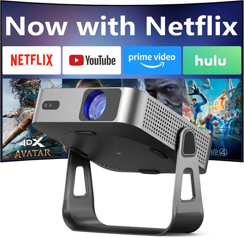 Vista 9 de Voplls Proyector ANSI 4K 4700 con audio Dolby de 60 W y enfoque automático Actualizar gris