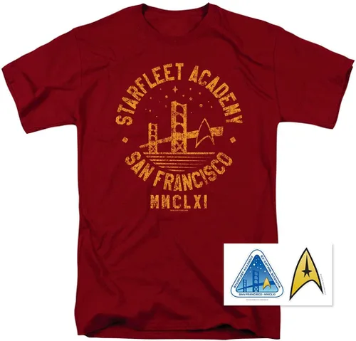 Vista 2 de Popfunk Star Trek Starfleet Academy Unisex Adult T Shirt