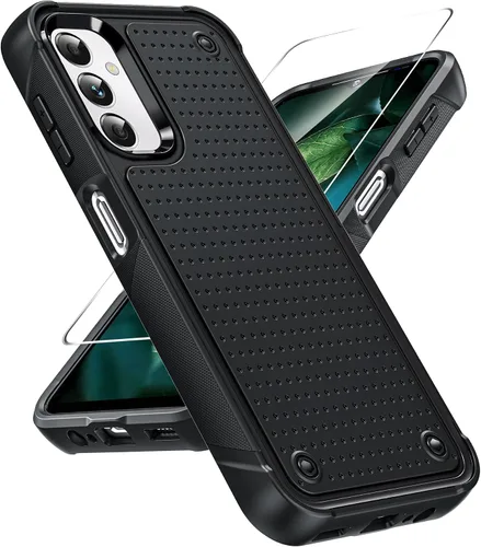 Vista 56 de LeYi Funda para Galaxy S21 FE-5G: Funda Samsung S21 FE con protector de pantalla, doble capa protectora de policarbonato duro y TPU suave Android