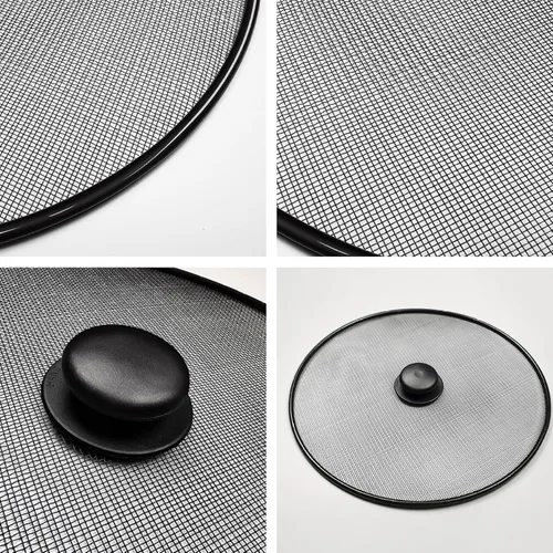 Vista 6 de 3 piezas de sartén protector contra salpicaduras de grasa pantalla de malla a prueba de aceite tapa de olla accesorios de cocina para cocinar