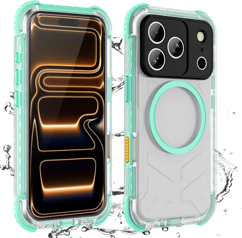 Vista 11 de Funda para iPhone 13 Pro, impermeable y a prueba de golpes, protección completa, IP68, 6.1 pulgadas, color negro