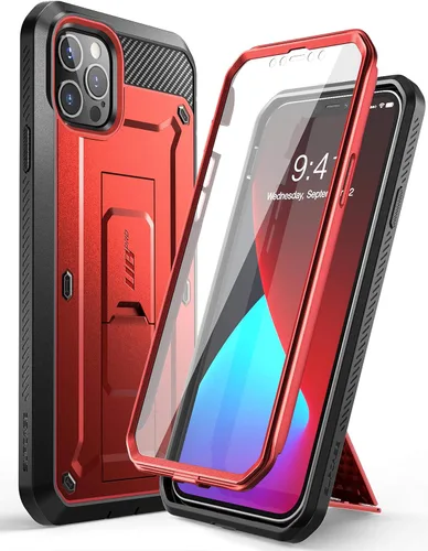 Vista 3 de SUPCASE Unicorn Beetle Pro Series - Funda para iPhone 12 Pro Max (versión 2020) de 6.7 pulgadas, protector de pantalla integrado de cuerpo completo