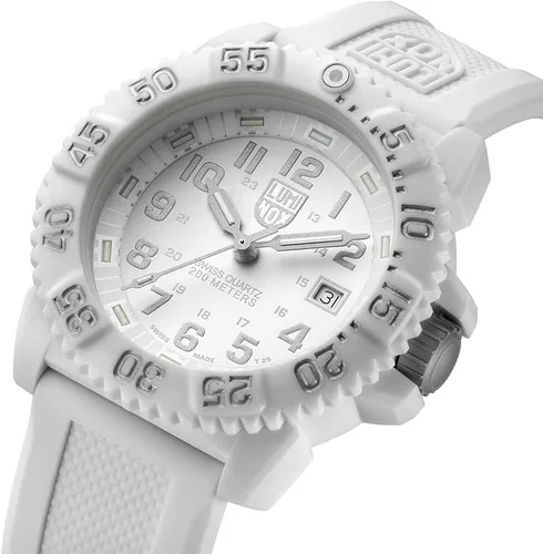 Vista 5 de Luminox Reloj para mujer al aire libre Navy Seals Colormark (XS.3057.WO3050 Series) fabricación suiza + esfera y correa de fibra de vidrio blanca +