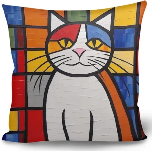 Vista 5 de GLUDEAR Juego de 4 fundas de almohada decorativas de 18 x 18 pulgadas, fundas de almohada con estampado novedoso para dormitorio, sofá, sala