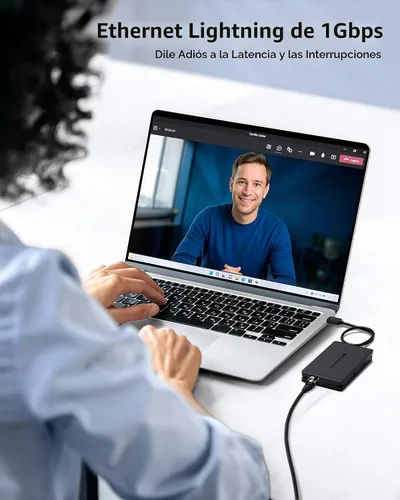 Vista 7 de Cable Matters Hub USB C 8 en 1 Dual HDMI, carga de 140 W, Gigabit Ethernet