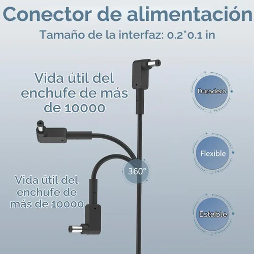Vista 4 de Cargador para portátil N19C3 65W 45W 0.2x0.1 in compatible con Acer Aspire