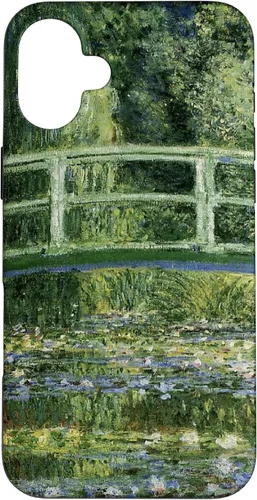 Vista 23 de Monets - Carcasa para iPhone 17 con diseño de lirios de agua y puente japonés