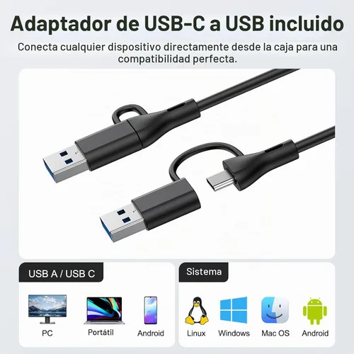 Vista 6 de Inwa - Altavoces de computadora para PC de escritorio, altavoces USB para monitor con clip, barra de sonido con cable para computadora portátil