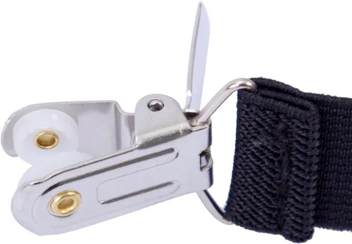 Vista 7 de Suspensores para adultos, varones y niños. Clips extra resistentes de metal, de piel genuino, parche transversal perfecto para smoking