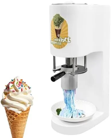 Vista 9 de Electric Ice Cream Machine - Commercial Pasta & Fruit Ice Cream Press with 4 Molds - 30L/Hour Output, Perfect for Restaurants, Bars, and Gourmet