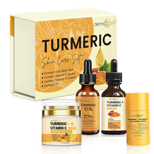 Vista 13 de Crema Facial de Cúrcuma con 30% de Vitamina C – Potenciador de Brillo, Hidratante Antienvejecimiento y Reparador de la Piel para Manchas Oscuras