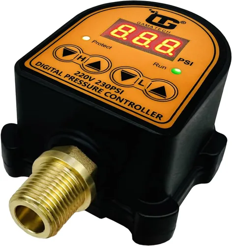 Vista 5 de GamaTech - Interruptor de presión para bomba de agua y bomba de aire, controlador de presión ajustable digital, 1/2 pulgada macho Npt