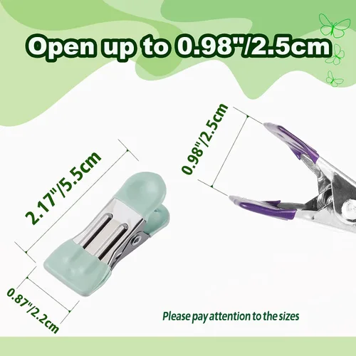 Vista 7 de Alfileres para ropa, paquete de 30 clips para chips, pinzas para ropa de 2.17 pulgadas, clips para bolsa, clips para bolsa, clips para alimentos