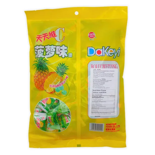 Vista 2 de Classic Series Dakeyi Pineapple Hard Candy Hong Yuan 12.35 oz Bolsa