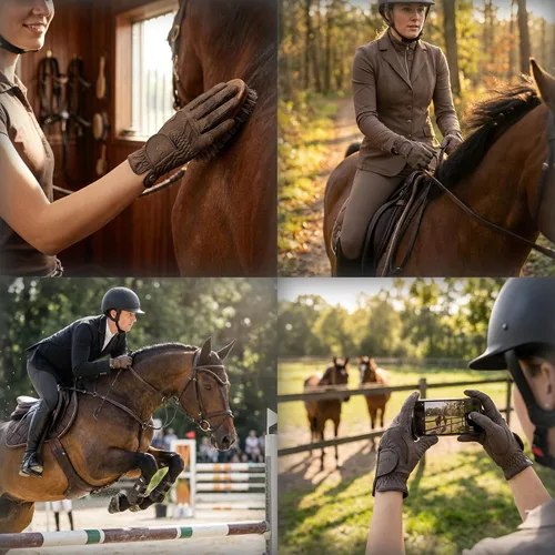 Vista 5 de Uvex i-Performance 2 - Guantes de equitación con agarre altamente elástico, compatibles con pantalla táctil