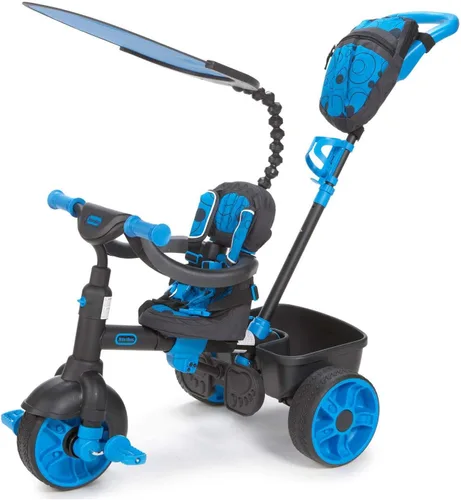 Vista 3 de Triciclo Little Tikes 4-en-1 Deluxe Edition, 20 pulgadas, Azul Neón