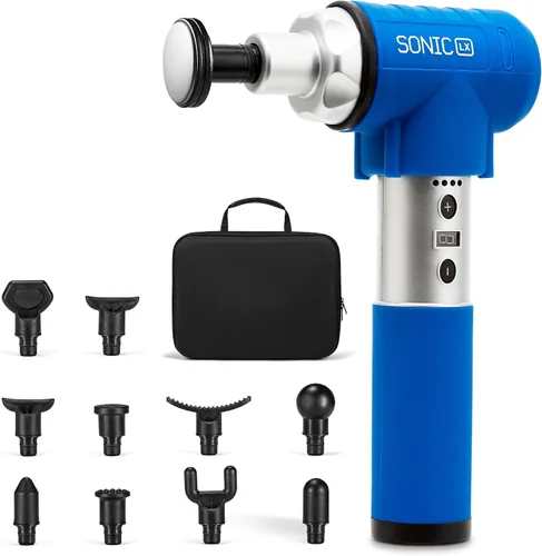 Vista 15 de Lifepro SonicPro Pistola de masaje muscular de percusión con calor, 9 cabezales Negro