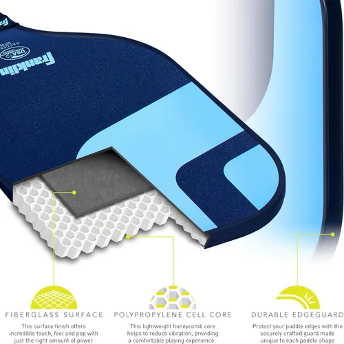 Vista 6 de Franklin Sports Juego de paletas y pelotas de pickleball – (2) paletas de fibra de vidrio + (4) bolas X-40 – aprobado por Pickleball de Estados