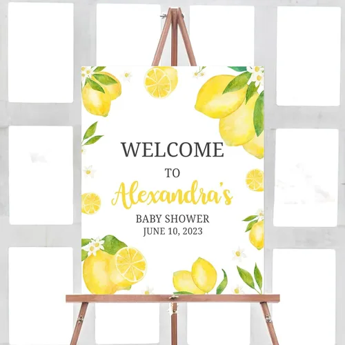 Vista 27 de Letrero de bienvenida para baby shower, personalizable, tema Berry Sweet, varios tamaños