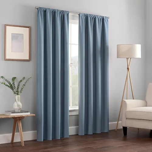 Vista 41 de ECLIPSE Kendall - Cortina térmica opaca moderna con bolsillo para cortinero, para dormitorio o sala de estar (1 panel), 42 x 54 pulgadas, alcachofa