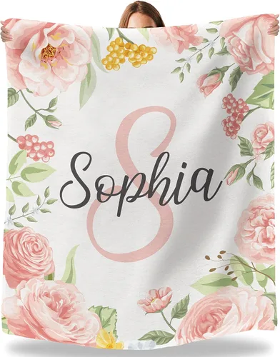 Vista 19 de Artsadd Manta de bebé personalizada para niñas y niños, mantas de bebé personalizadas con nombre, manta personalizada para niños, recién nacidos