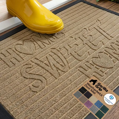 Vista 59 de Gorilla Grip - Tapete WeatherMax todo terreno 100% impermeable, caucho natural, resistente a manchas y decoloración, interior y exterior, fácil