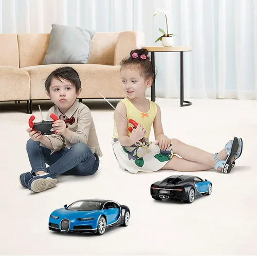 Vista 8 de RASTAR RC Bugatti Chiron Coche De Control Remoto, 1/14 Bugatti Chiron RC Car - Azul