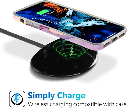 Vista 7 de luolnh Funda dorada brillante compatible con iPhone 13 Mini, diseño de mármol, a prueba de golpes, delgada y suave, funda de silicona para iPhone 13