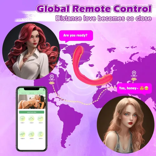 Vista 4 de Arnés de consolador sin tirantes, juguetes sexuales lesbianas, control remoto con aplicación de doble extremo, vibrador para hombres y mujeres