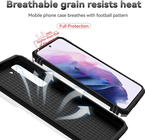 Vista 9 de Funda para Samsung Galaxy S22 con cubierta para lente de cámara, protector de pantalla HD, doble capa de grado militar, probada contra caídas