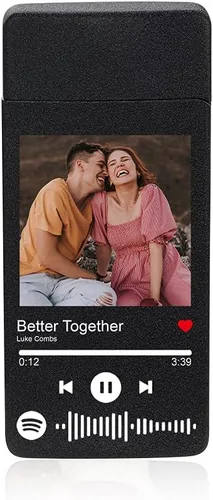 Vista 8 de Fortheday Encendedor eléctrico personalizado para hombres, encendedor grabado personalizado con encendedores recargables por USB para el día