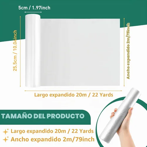Vista 2 de Wesiti - Cojín para tapicería de película de seda, 79 pulgadas x 22 yardas