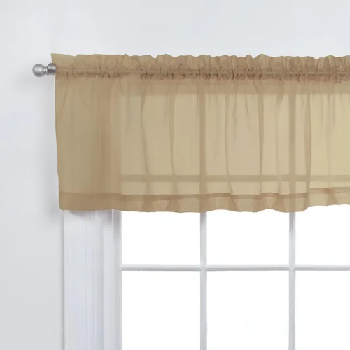 Vista 43 de Stylemaster Elegance Cenefa recta de gasa transparente, 60 x 14 pulgadas, color dorado