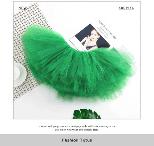 Vista 33 de REETAN Falda tutú de ballet de 6 capas de tul corto tutús para mujer