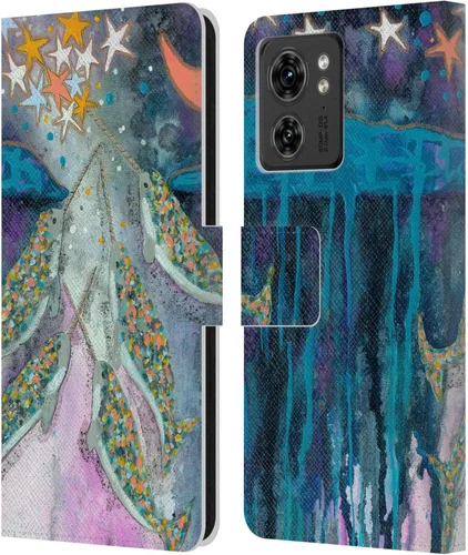 Vista 19 de Head Case Designs Officially Licensed Wyanne Blue Watercolour Bear Animals 2 Leather Book Wallet Case Cover Compatible with Motorola Moto Edge 40