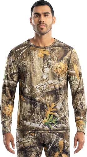 Vista 7 de Realtree Ropa interior térmica de manga larga de poliéster para hombre Negro carbón