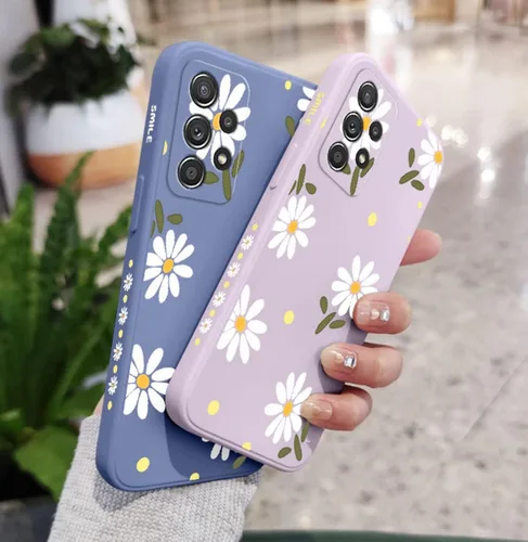 Vista 3 de Funda compatible con Galaxy S20 FE, diseño de margaritas, protección completa de lente de cámara, a prueba de golpes, TPU parachoques de silicona