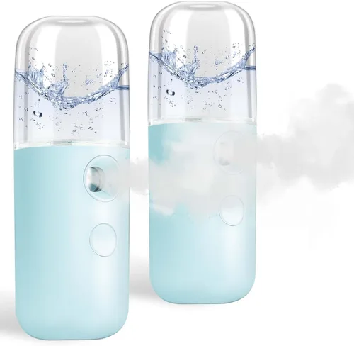 Vista 13 de GIVERARE Nano Vaporizador Facial, Mini Vaporizador de Mano, Vaporizador Recargable por USB, Tanque de Agua Visual de 30ml, Hidratante y Humectante