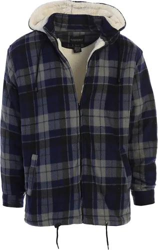 Vista 5 de Gioberti Sherpa - Chaqueta de franela con capucha desmontable para hombre