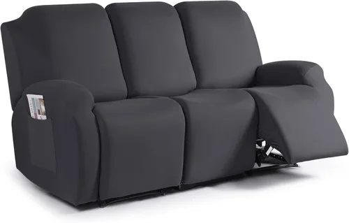 Vista 14 de TAOCOCO Fundas Elásticas para Sillones Reclinables de 3 Piezas Fundas Sólidas para Muebles Funda para Sillón Reclinable Fundas Deslizables