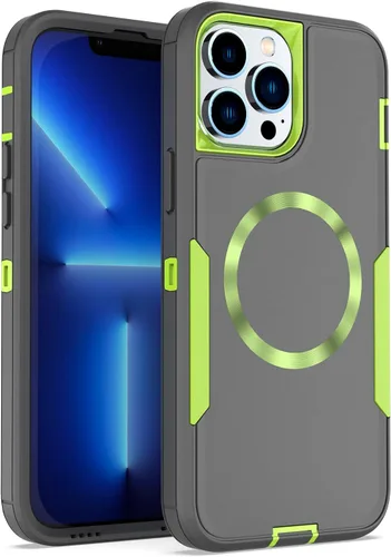 Vista 30 de Diseñada para iPhone 14 Pro, protección magnética contra caídas resistente, compatible con MagSafe, a prueba de polvo, no se decolora, no se pone