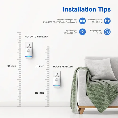 Vista 4 de 2026 Upgrade Ultrasonic Repeller & Insect Indoor Repeller 6 Pack, Plug-in Pest Repellent for Mice, Roaches, Spiders & Flying Insects, Quiet